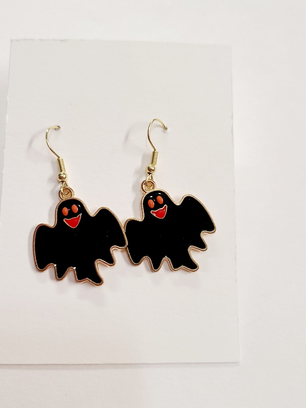 Black Ghost Halloween Dangle Earrings